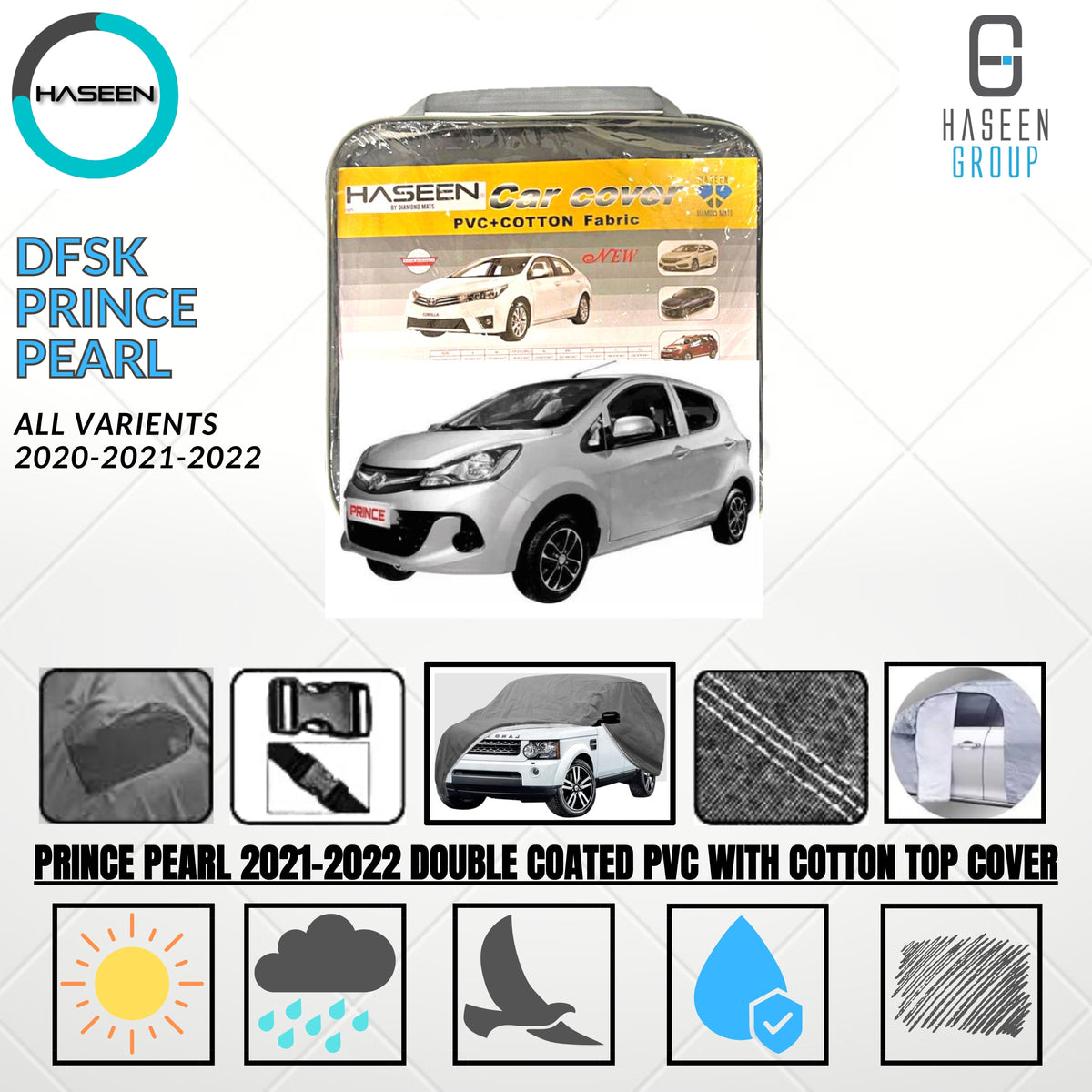 PRINCE PEARL 2019-PRESENT DOUBLE COAT PVC WITH COTTON CAR COVER 2 img 10 207