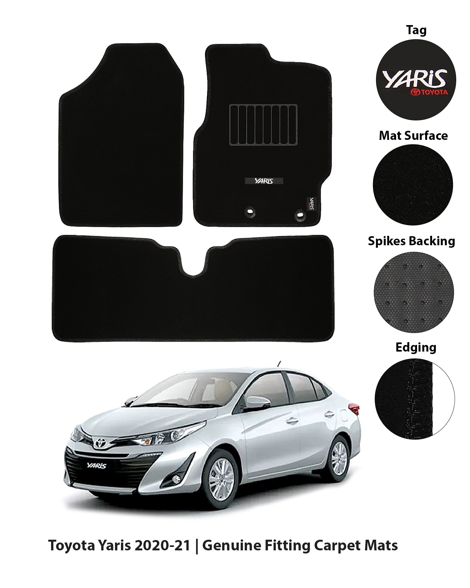 TOYOTA YARIS 2021-PRESENT EXECUTIVE CARPET CAR FLOOR MAT 2 img 10 54