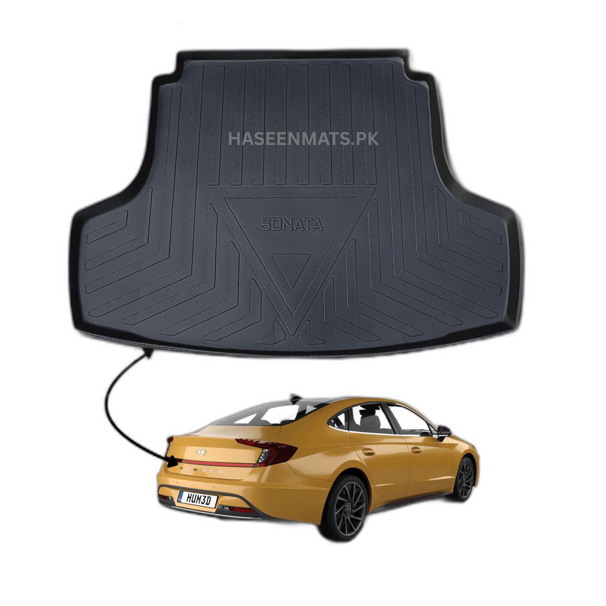 HYUNDAI SONATA 2021-2024 TPE PLASTIC CAR TRUNK MAT 4 img 12 76