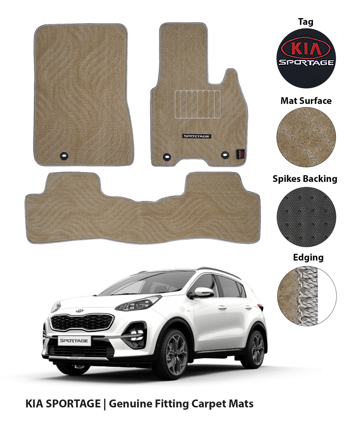 KIA SPORTAGE 2019-PRESENT PREMIUM CARPET CAR FLOOR MAT 5 img 13 120