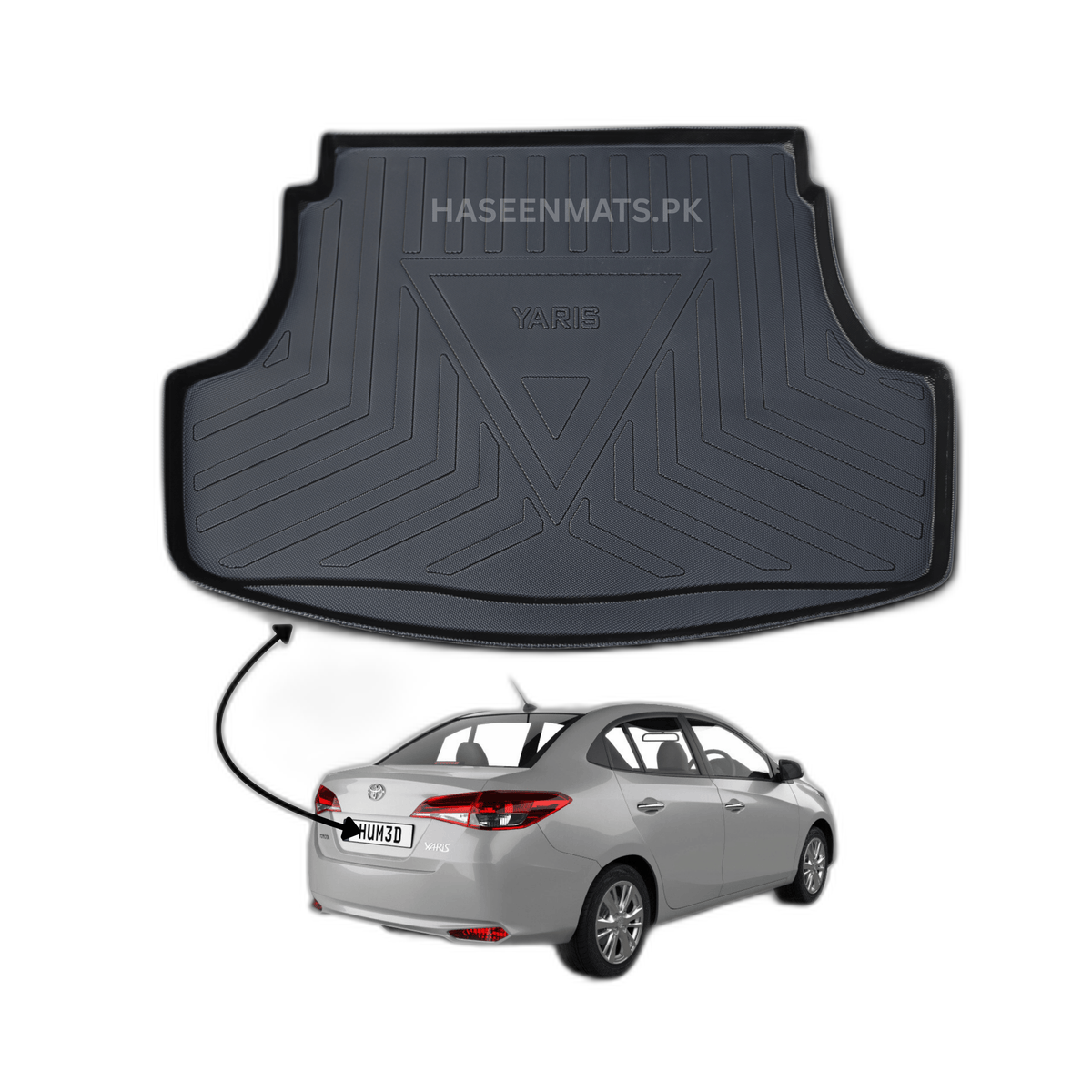 TOYOTA YARIS 2021-PRESENT TPE PLASTIC CAR TRUNK MAT 5 img 13 97