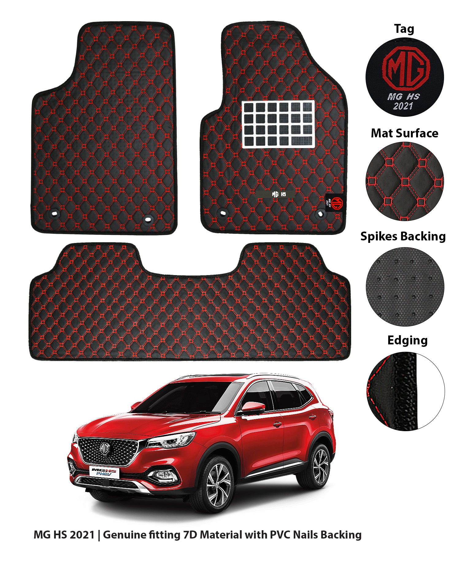 MG HS 2021-PRESENT 7D LUXURY CAR FLOOR MAT 6 img 14 7