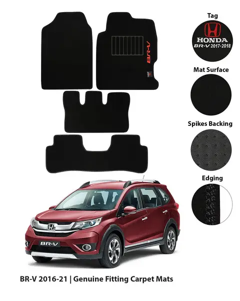 HONDA BR-V 2016-PRESENT EXECUTIVE SIDE LOGO CARPET CAR FLOOR MAT 1 img 15 19