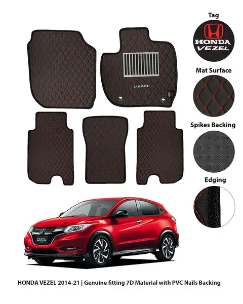 HONDA VEZEL 2014-2021 7D LUXURY CAR FLOOR MAT 1 img 15 3