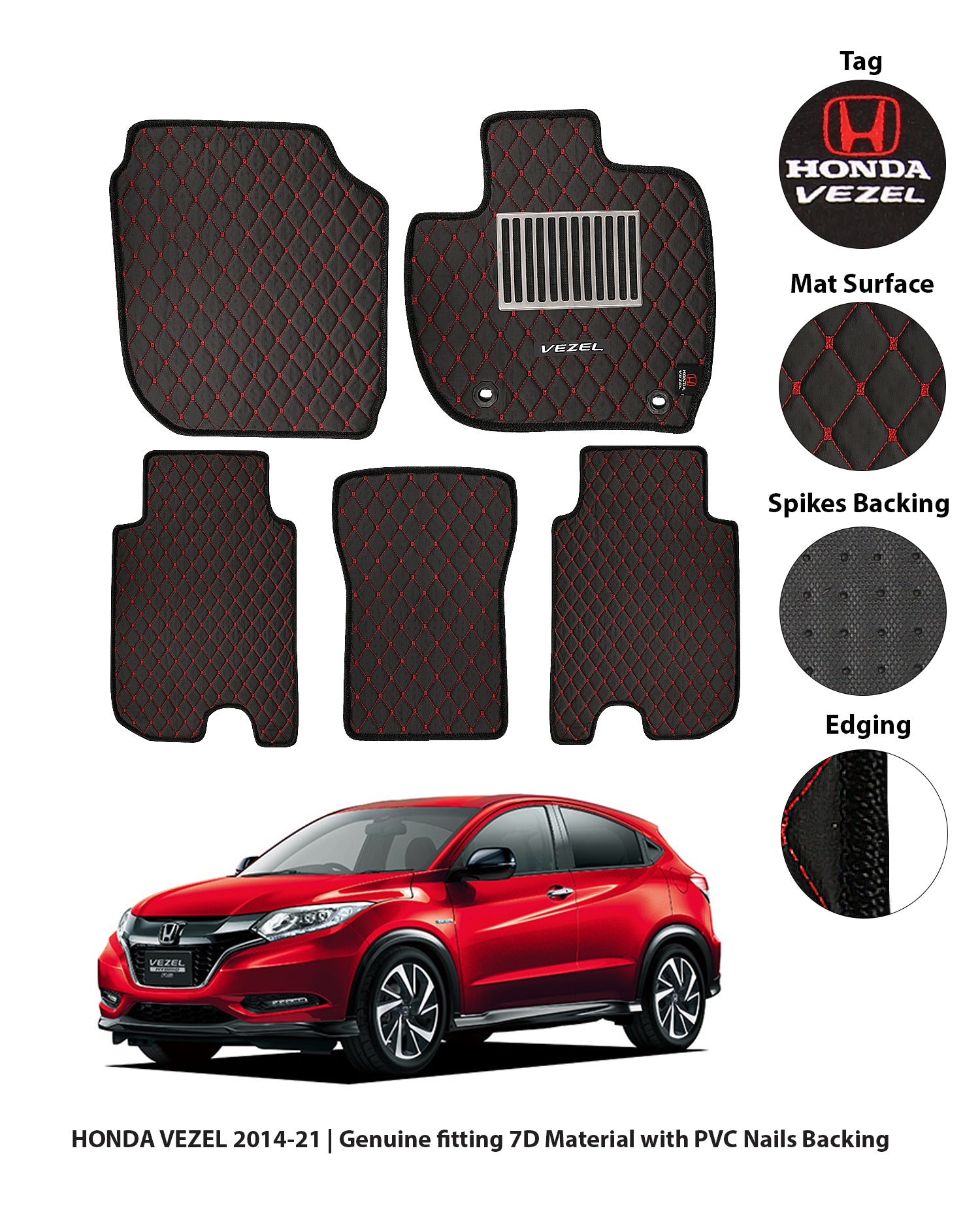 HONDA VEZEL 2014-2021 7D LUXURY CAR FLOOR MAT 9 img 2 10