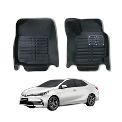 Toyota Corolla 5D With Plastic Pad Custom Floor Mat-2014-2025- 3 Pcs Black 8 img 2 57