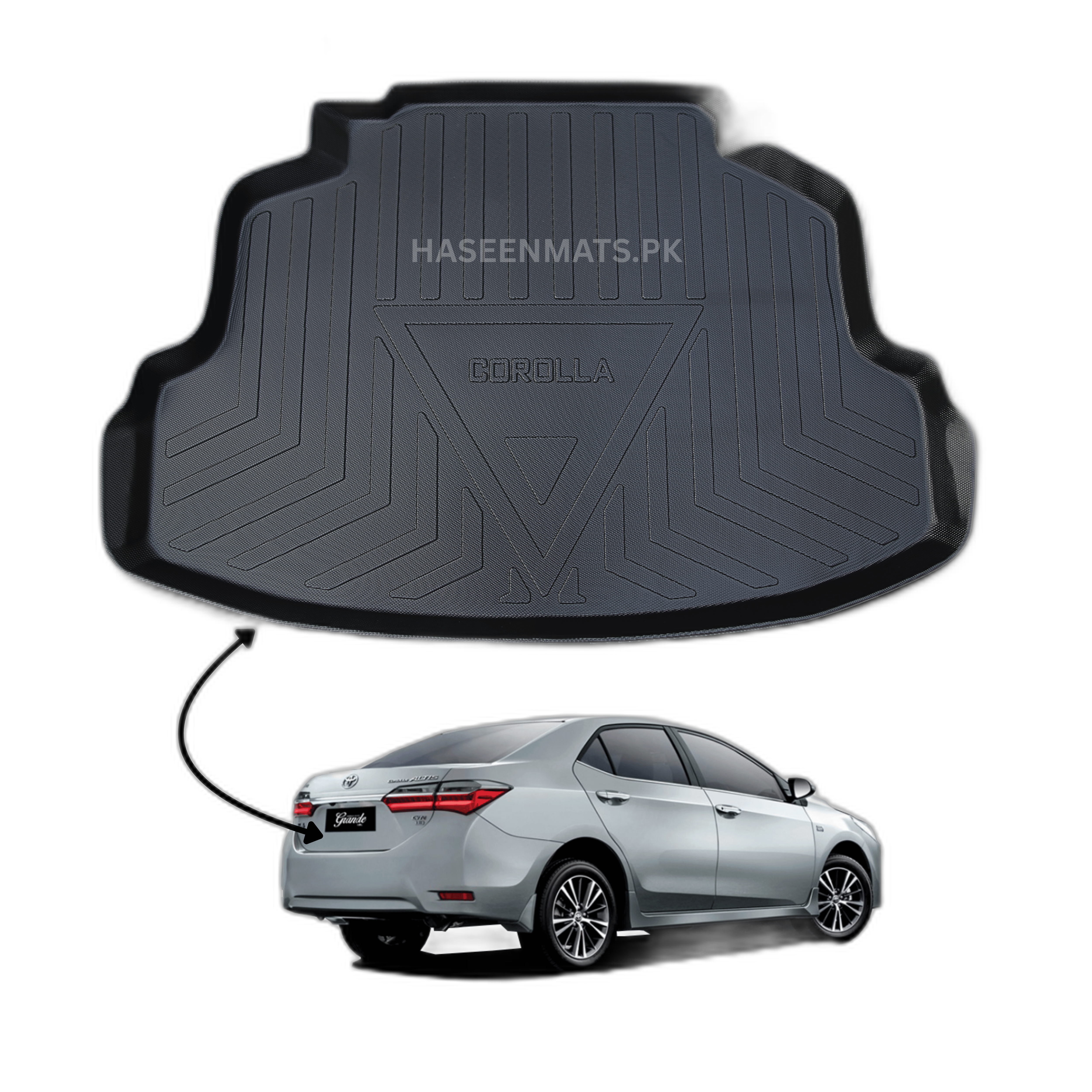 TOYOTA COROLLA 2014-PRESENT TPE PLASTIC CAR TRUNK MAT 7 img 4 98