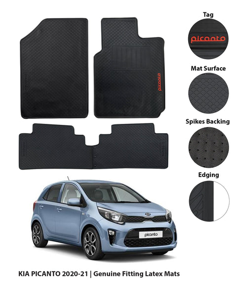 KIA PICANTO 2019-PRESENT LATEX RUBBER CAR FLOOR MAT 1 img 6 71