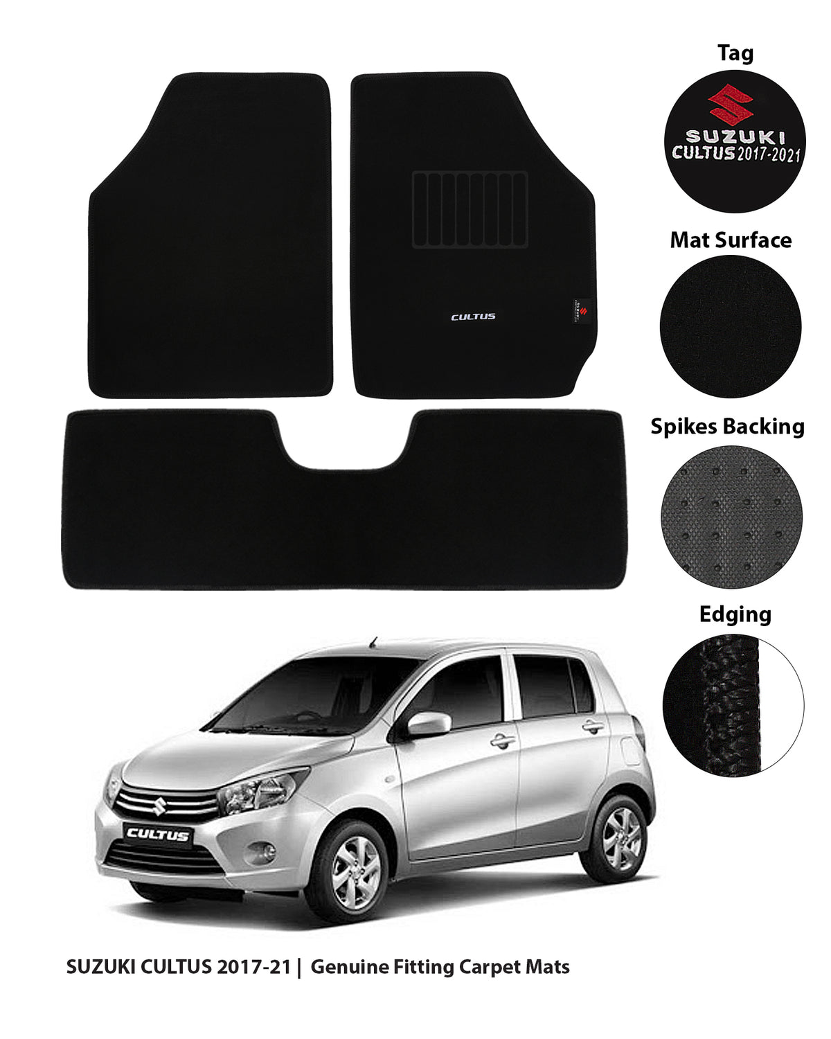 SUZUKI CULTUS 2017-PRESENT EXECUTIVE CARPET CAR FLOOR MAT 11 img 7 45