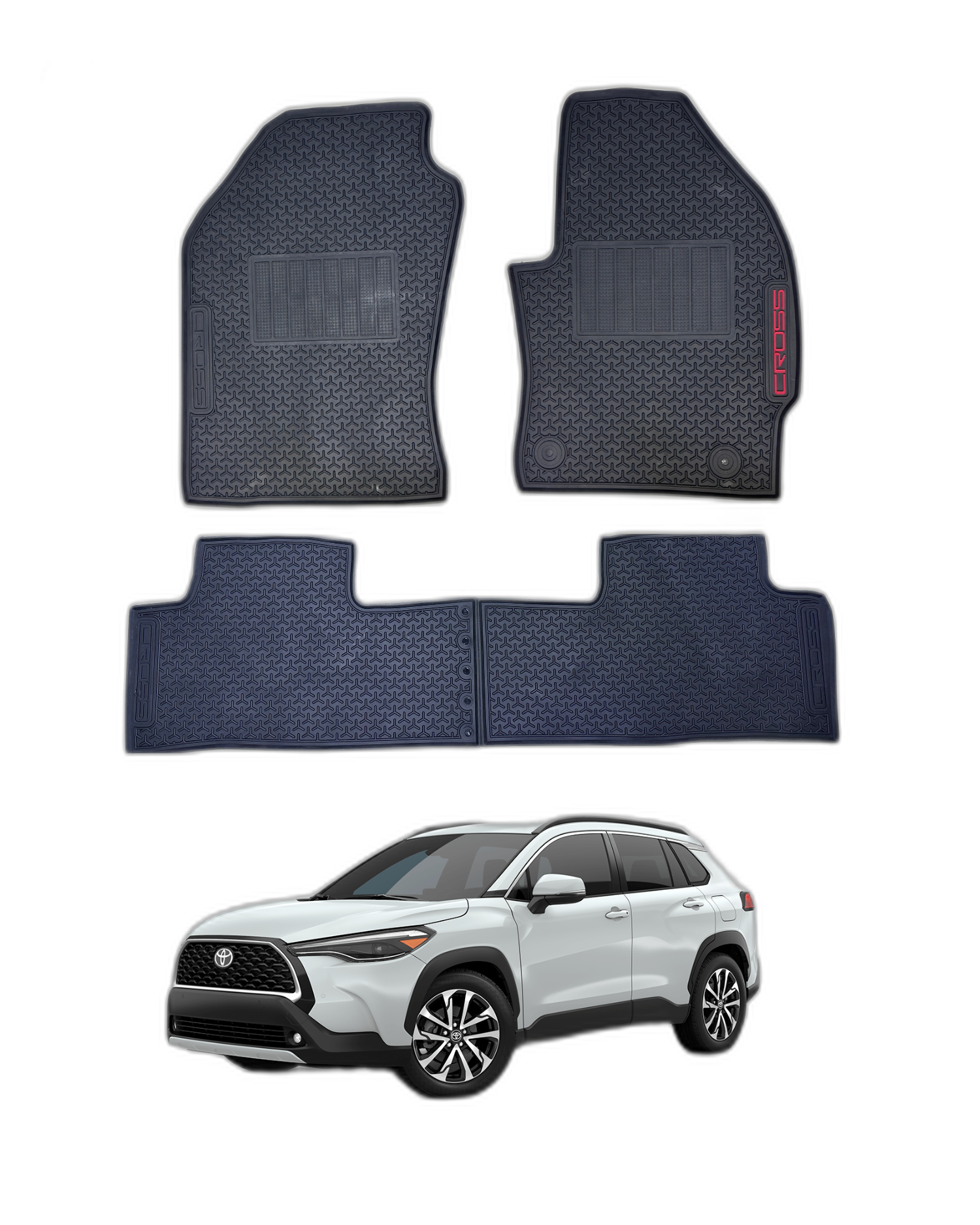 TOYOTA CROSS 2024 LATEX RUBBER CAR FLOOR MAT 10 img 8 100