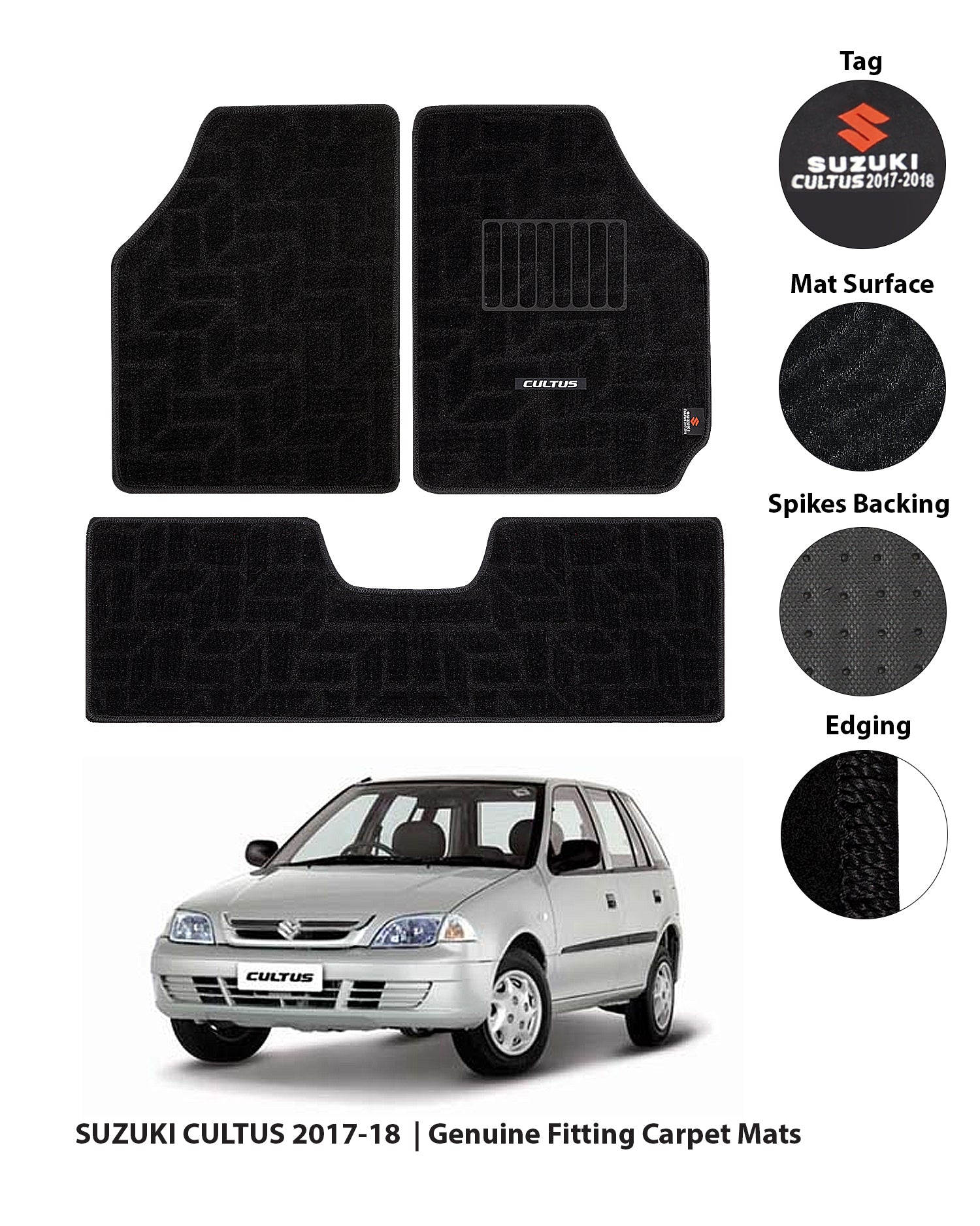 SUZUKI CULTUS OLD 2006-2016 PREMIUM CARPET CAR FLOOR MAT 9 img 8 120
