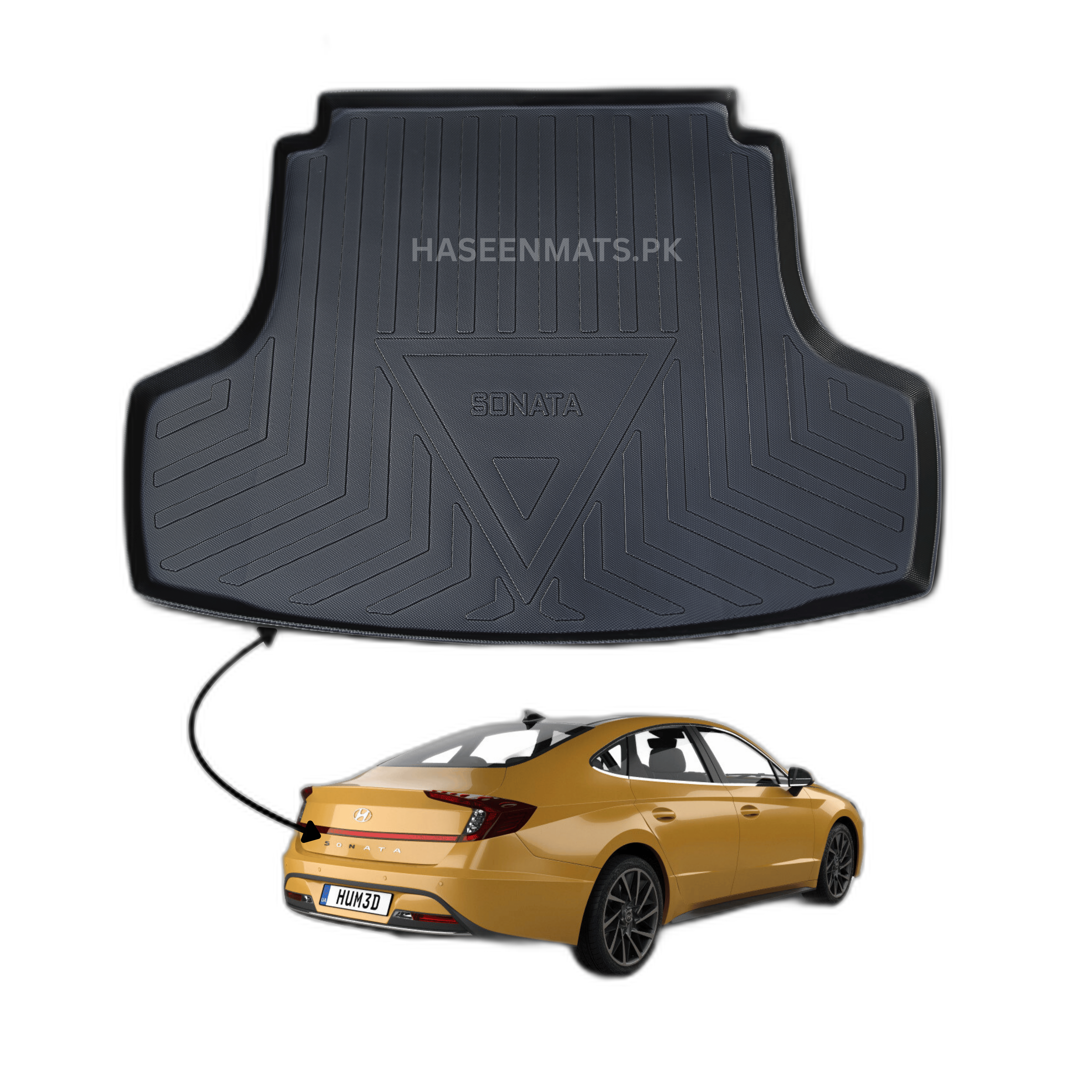 HYUNDAI SONATA 2021-2024 TPE PLASTIC CAR TRUNK MAT 11 img 8 130