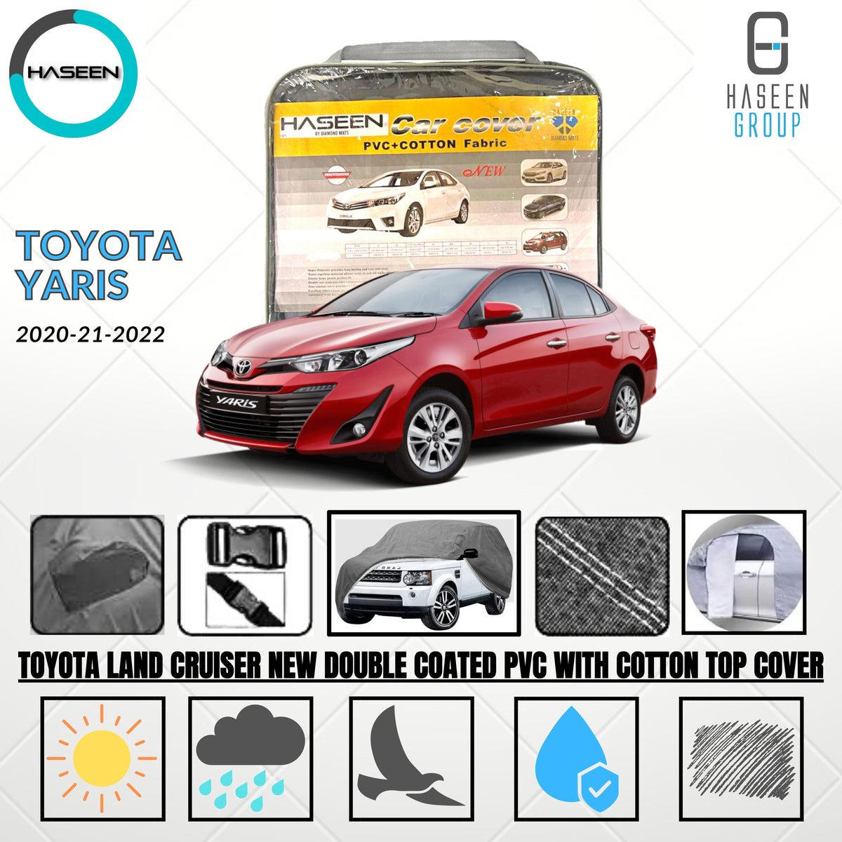 TOYOTA YARIS DOUBLE COAT PVC WITH COTTON CAR COVER 13 img 8 237
