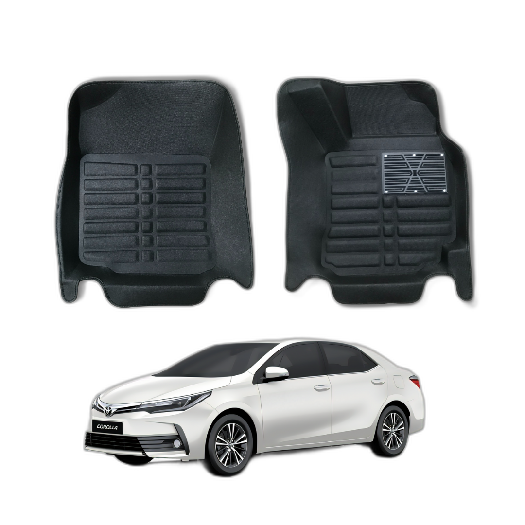 Toyota Corolla 5D With Plastic Pad Custom Floor Mat-2014-2025- 3 Pcs Black 11 img 8 75