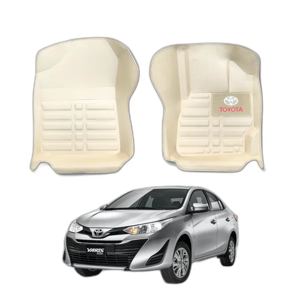 toyota-yaris-5d-with-logo-custom-floor-mat-3-pcs-beige