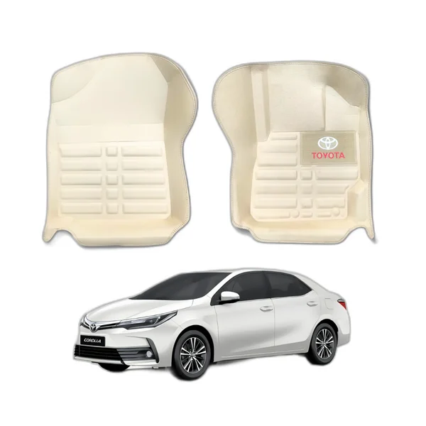 toyota-corolla-5d-with-logo-custom-floor-mat-2014-2024-3-pcs-beige
