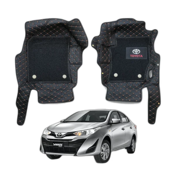 toyota-yaris-11d-floor-mats-mix-thread-black-with-black-grass-model-2021-2024